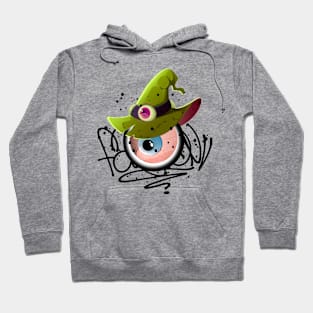Monster Eye Witch with Blue hat Graffiti Hoodie